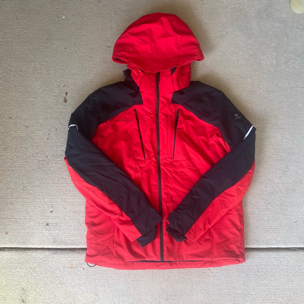Obermeyer Foundation Snow Insulated Red/Black Skiing-Jacket Men’s Large NWOT - Picture 4 of 16